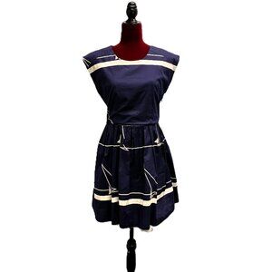 Ruby Belle by ModCloth Blue Sailboat dress, Women's Sz 8